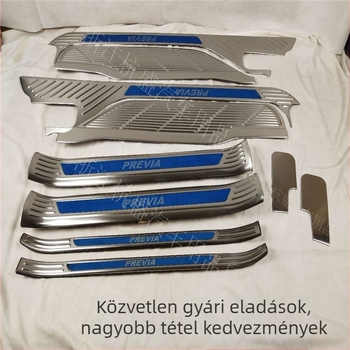 Previa rozsdamentes acél küszöb- és üdvözlő pedál, testreszabható