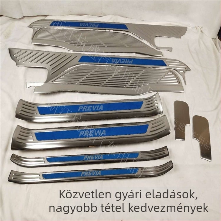 Previa rozsdamentes acél küszöb- és üdvözlő pedál, testreszabható