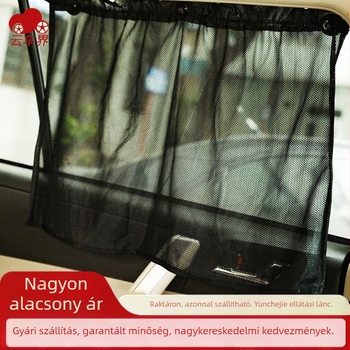Oldalablakhoz készült autó napszűrő hálószövet – szúnyog elleni háló, teleszkópos szerelés; anyag: nemszőtt textil; stílus: nordic; mintázat: geometriai