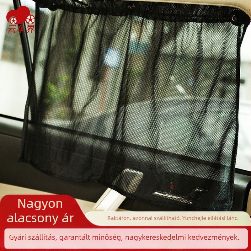 Oldalablakhoz készült autó napszűrő hálószövet – szúnyog elleni háló, teleszkópos szerelés; anyag: nemszőtt textil; stílus: nordic; mintázat: geometriai
