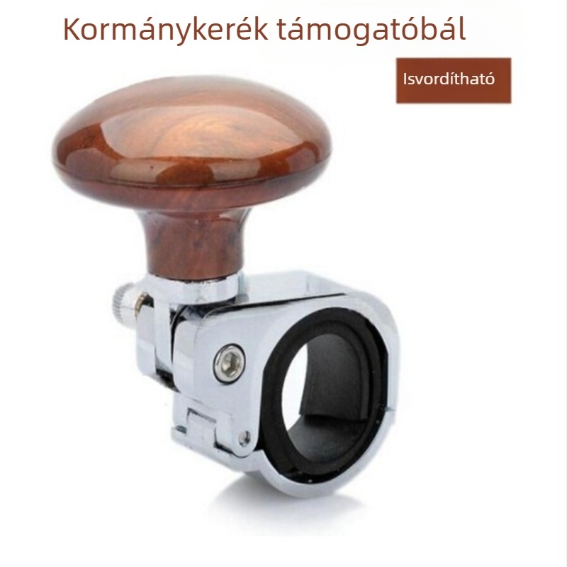 Kormánykerék-ösztönző gömb, állítható, fém + műanyag kivitel, csapágyas, univerzális kompatibilitás
