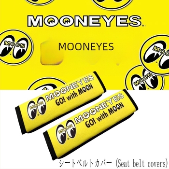 Plüss autóöv vállvédő párna, Mooneyes dizájn, gyermekülésekhez