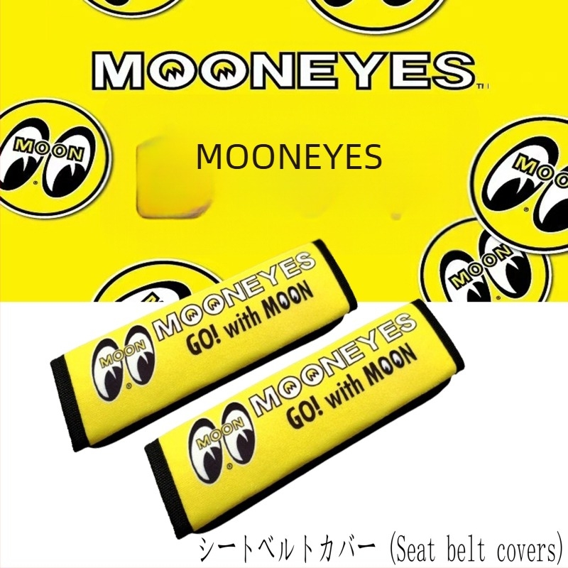 Plüss autóöv vállvédő párna, Mooneyes dizájn, gyermekülésekhez
