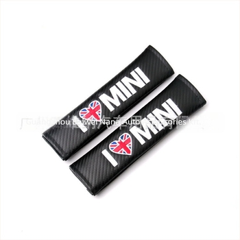 Autó biztonsági öv vállpárna Union Jack mintával és karbonszál textúrával, logóval testreszabható