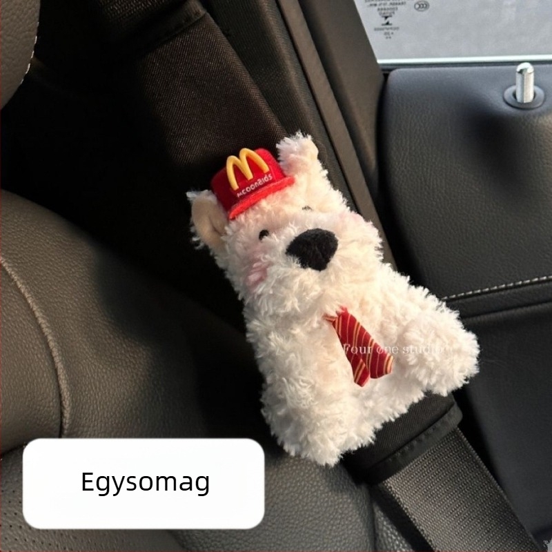 Autó öv vállvédő plüss anyaggal, West Highland motívum, márka Flower Rain Night, eredet Other