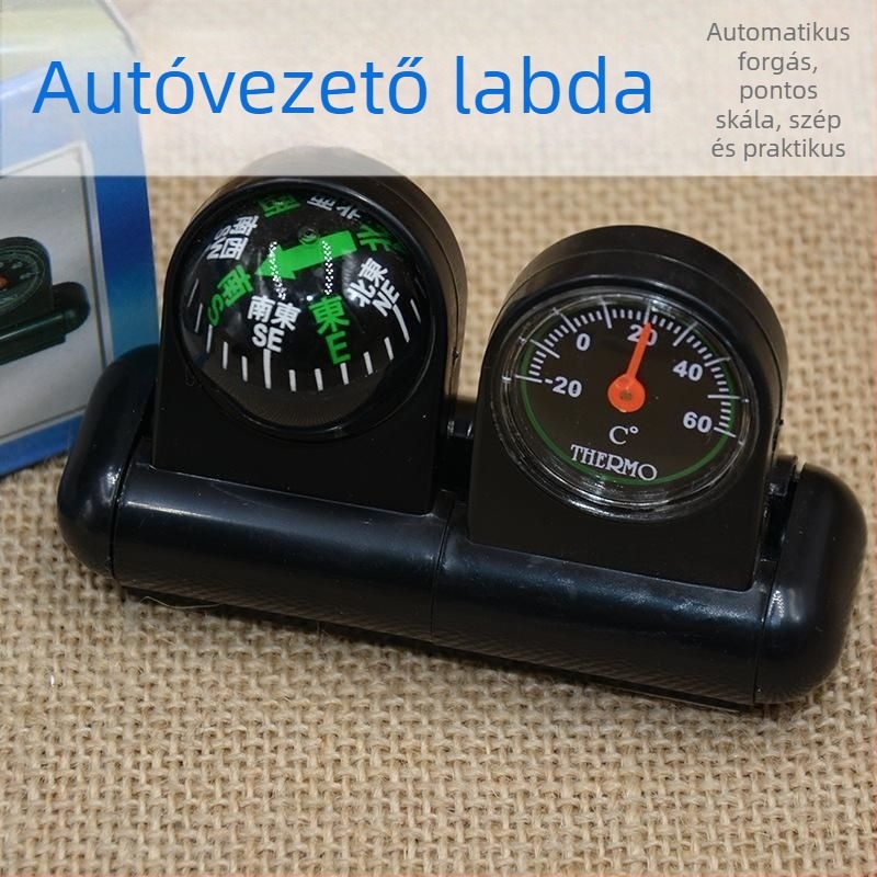 Járműre szerelt, többfunkciós hőmérő és iránytű a gépjármű műszerfalára, Vízállóság: Nem, Alkalmazási terület: gőzfürdő, iroda, kültéri oktatás