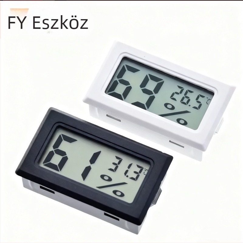 FY-11 / FY-12 beépített digitális hőmérséklet- és páratartalom-mérő, nagy pontosság, -50–70 °C, 0,1% RH