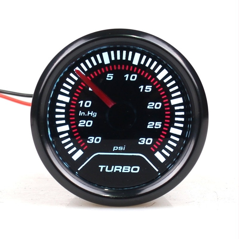 LED kijelzős autó műszer, turbina nyomásmérő 30-30 PSI szenzorral, 12V, modell 520707