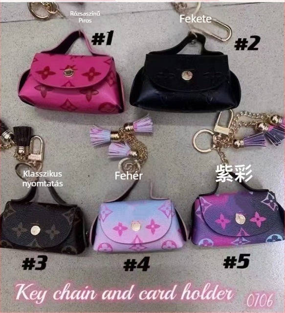 PU bőr mini pénztárca fülhallgató tartóval és kulcs-kártya rekesszel — betűk mintázat, uniszex, új nemzeti trend, 2025 tavasz