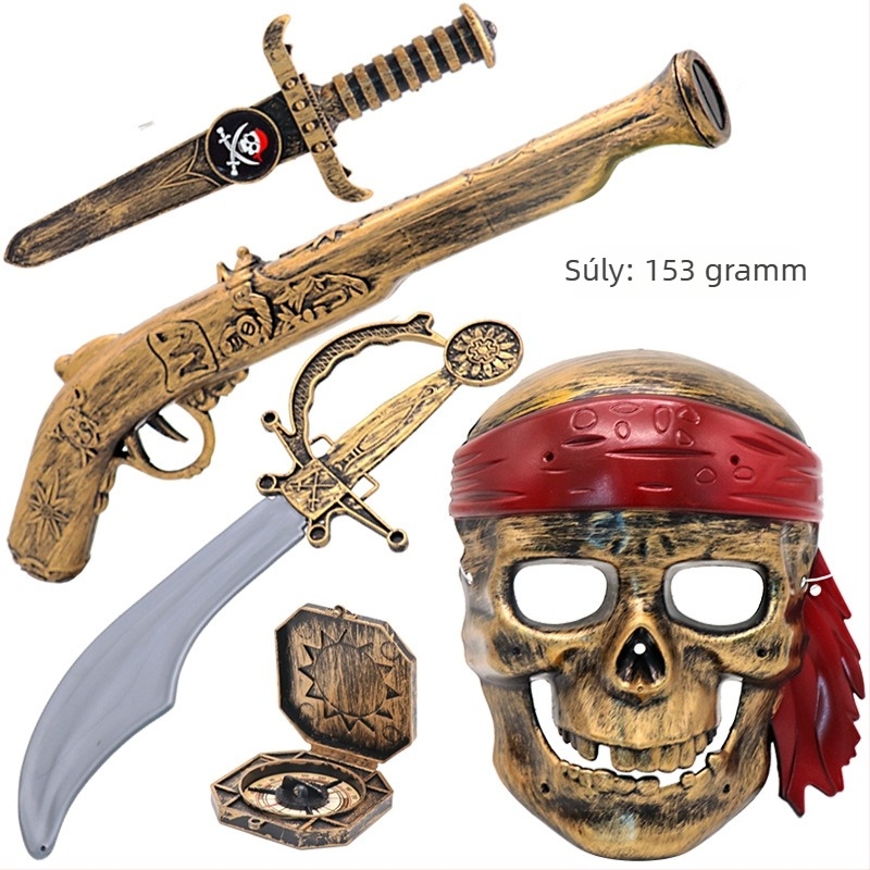 Kalóz jelmez kellékek gyerekeknek • Műanyag • Kézzel készített • Márka Haoye