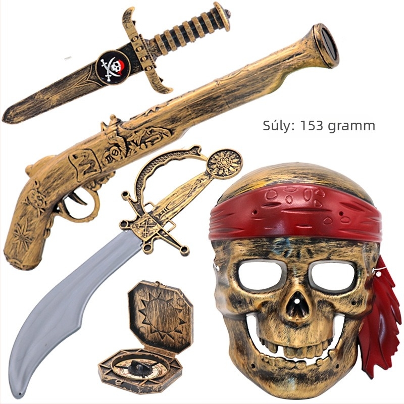 Kalóz jelmez kellékek gyerekeknek • Műanyag • Kézzel készített • Márka Haoye