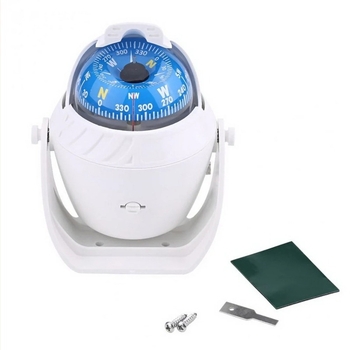 Tengeri gömbkompassz LED-del, 12V éjszakai navigációhoz, magas precizitás