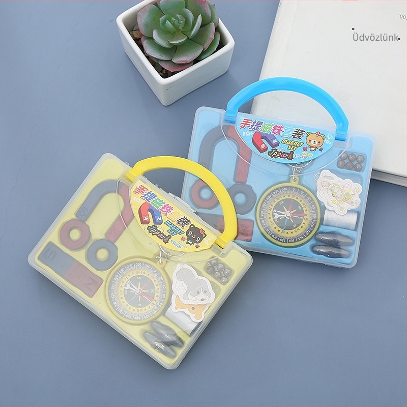 Általános iskolai mágneskísérlet-készlet DIY lehetőséggel – hordozható tudományos játék 7-14 éveseknek