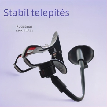 Autótelefon-tartó dupla csipeszes vákuumos fejjel a szélvédőn, többirányú állítás