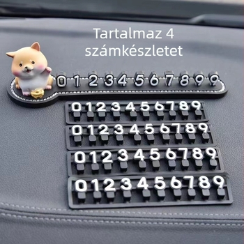 Autó belső tér dekoráció 3D/4D ideiglenes parkolási szám tábla és mozgó telefon tábla díszítő kiegészítő — anyag: Egyéb; típus: Rejtett