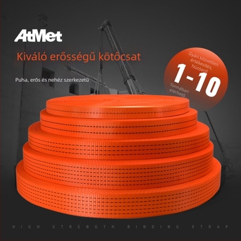 Atmet poliészter heveder, fonott kötözőszalag teherautókhoz, nagy szilárdságú, kopásálló
