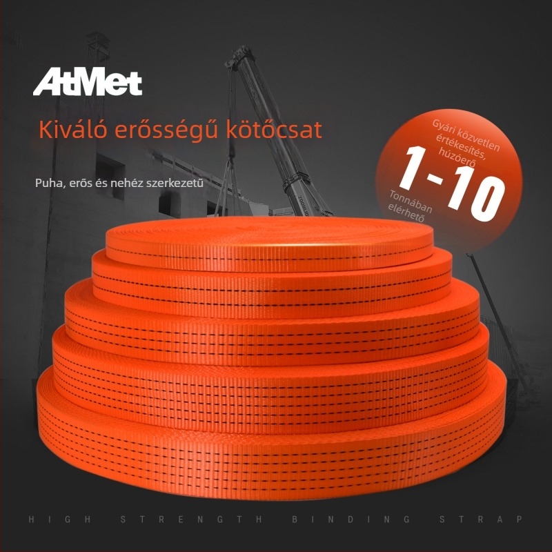 Atmet poliészter heveder, fonott kötözőszalag teherautókhoz, nagy szilárdságú, kopásálló