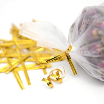 Shunfray Csomagolási lezáró kötöző lollipopokhoz, PET + acéldrót kompozit anyaggal, V-0 tűzállóság, pékségekhez