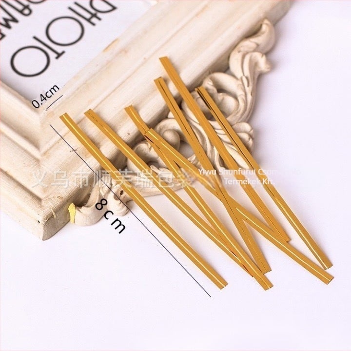 Shunfray Csomagolási lezáró kötöző lollipopokhoz, PET + acéldrót kompozit anyaggal, V-0 tűzállóság, pékségekhez