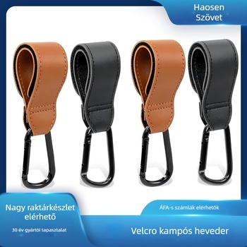 Haosen Nehéz terhelésű Velcro kampóöv bőr csattal babakocsira és bevásárlókocsihoz