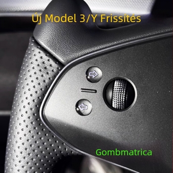 Tesla Model Y/Model 3 kormánykerék irányjelző gombjának kristályos matrica, belső dekoráció, öntapadó