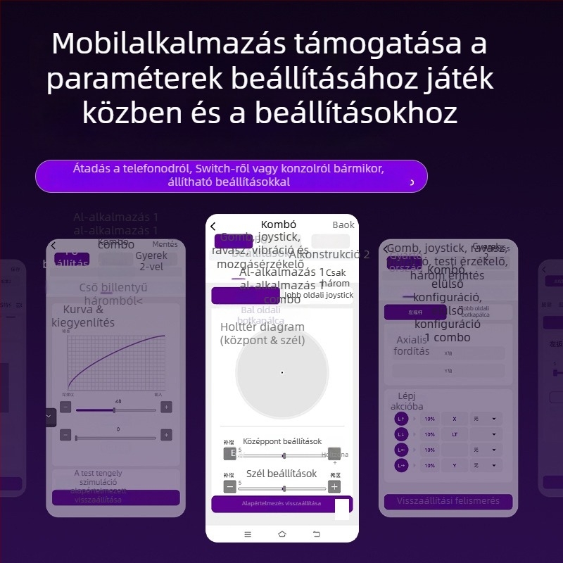Játékvezérlő Wind Blade Plus, Bluetooth, Type-C csatlakozás, vibráció, haptikus visszajelzés, kompatibilis Android/Apple/Switch