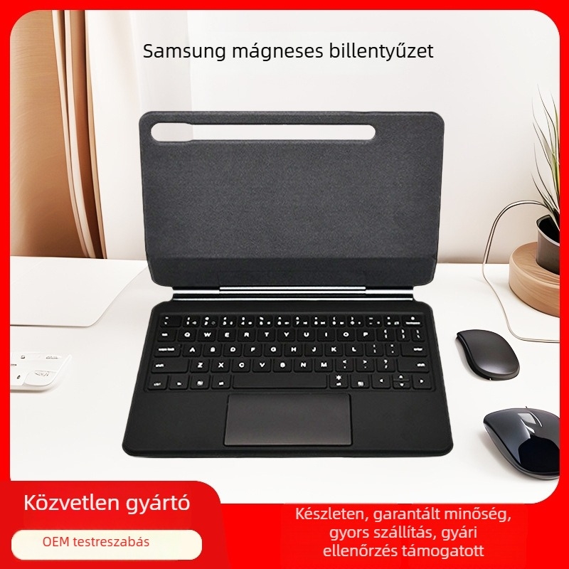 Lebegő mágneses billentyűzet Samsung Galaxy Tab S7/S8/S9+ 11–12,4 hüvelykes tablethez Bluetooth