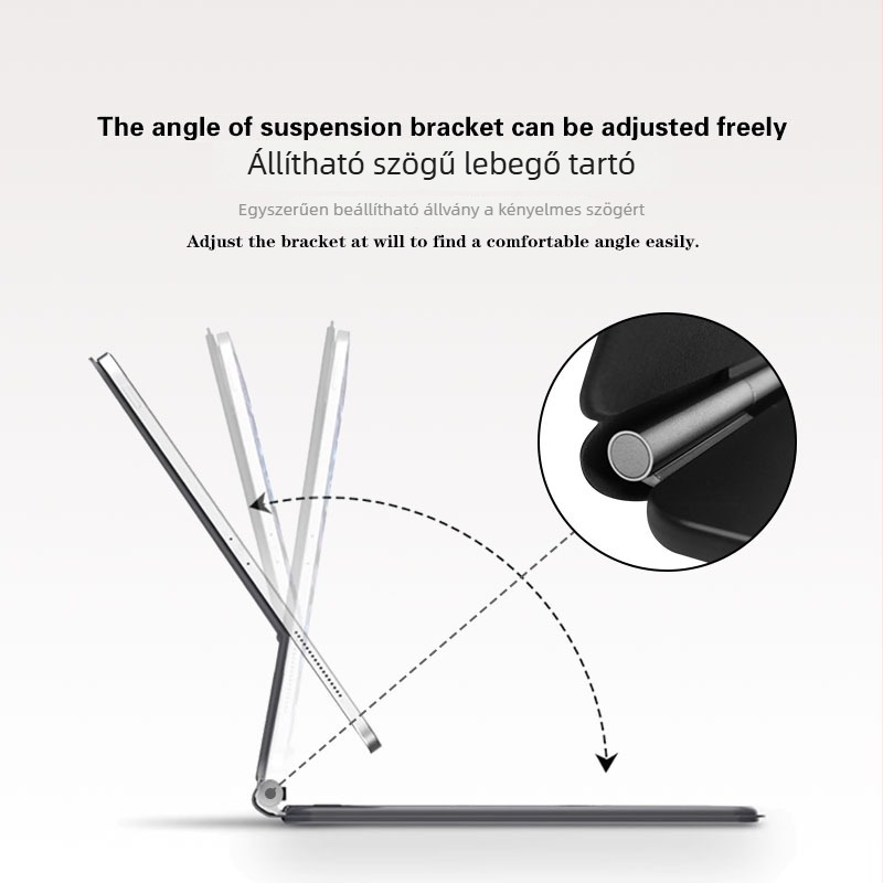 Lebegő mágneses billentyűzet Samsung Galaxy Tab S7/S8/S9+ 11–12,4 hüvelykes tablethez Bluetooth