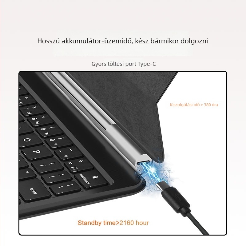 Lebegő mágneses billentyűzet Samsung Galaxy Tab S7/S8/S9+ 11–12,4 hüvelykes tablethez Bluetooth