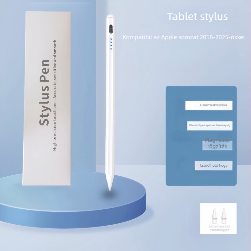 Q6 Stylus iPadhez – mágneses rögzítés, Type-C töltés, kompatibilis az iPad-del, megjelenés 2025