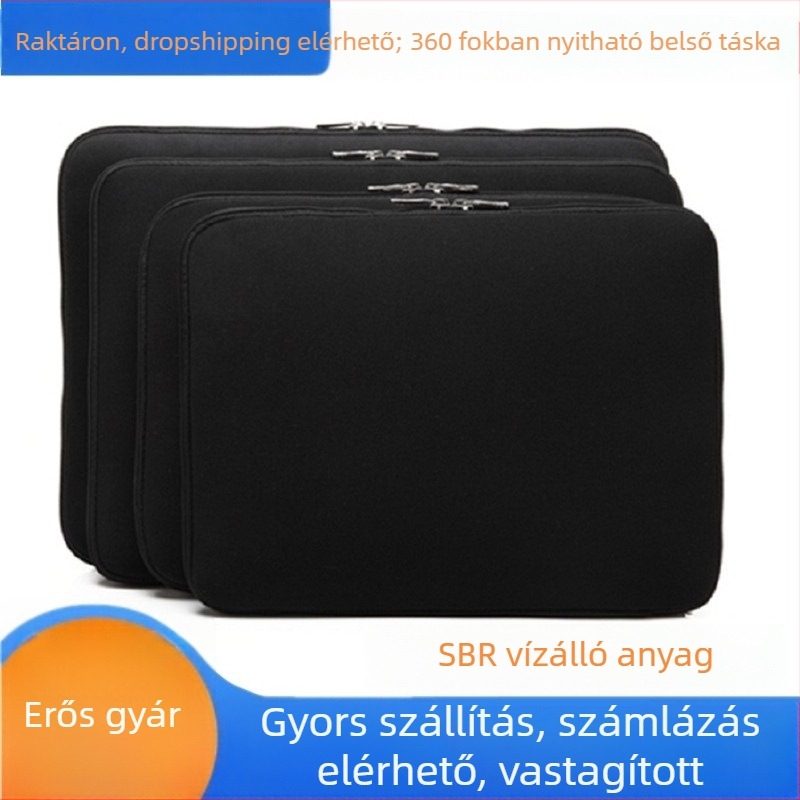 Neoprén védőtok dupla cipzárral Apple laptophoz és Huawei 13 hüvelykes tabletához