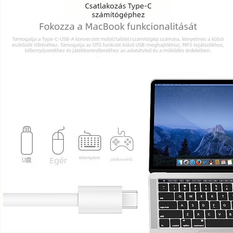 Apple Type-C OTG USB 3.0 adapter - USB meghajtó, billentyűzet és játékkontroller