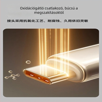 PD-100W gyors töltés USB-C kábel iPhone 15/16/17, Huawei, Honor és Vivo táblagép