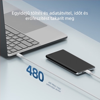 Xiaomi 17, Redmi és Black Shark tabletekhez és laptopokhoz 6A Dual-C USB Type-C adatkábel, 120W gyors töltés