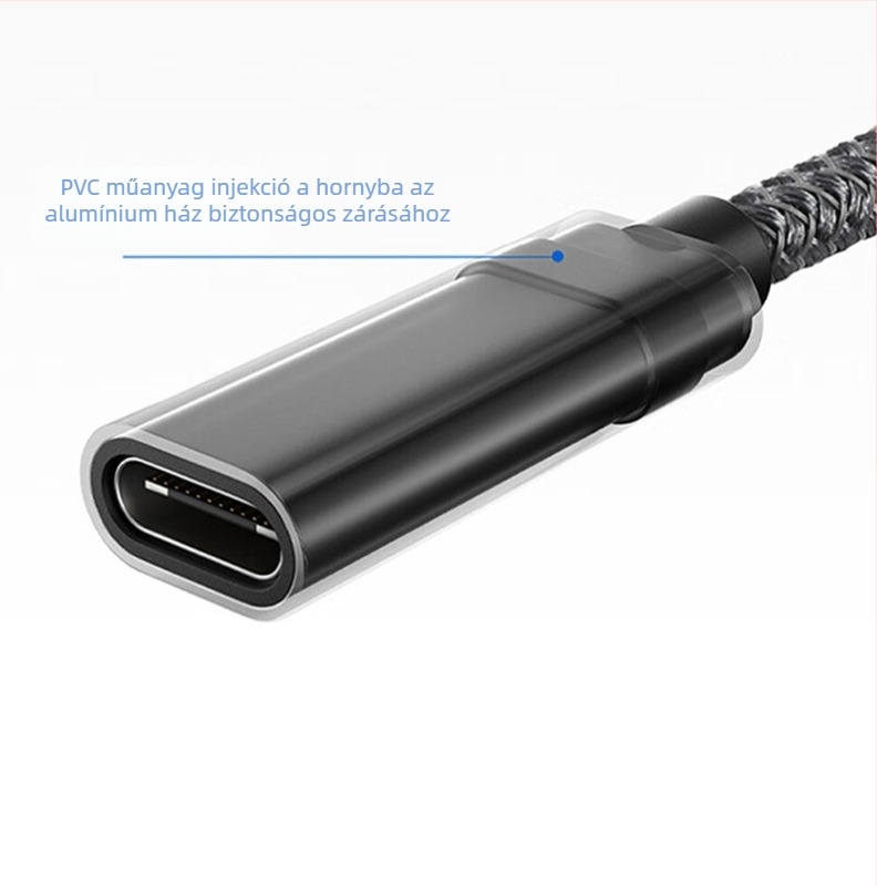 USB-C női a USB 3.1 bővítőkábel OTG; interfész 21192447953; adatátvitel akár 10Gbps; ónnal bevont réz vezető; PVC burkolat; max 3A