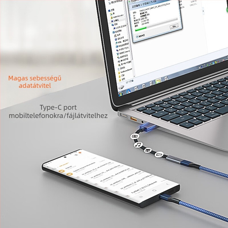 USB-C női a USB 3.1 bővítőkábel OTG; interfész 21192447953; adatátvitel akár 10Gbps; ónnal bevont réz vezető; PVC burkolat; max 3A