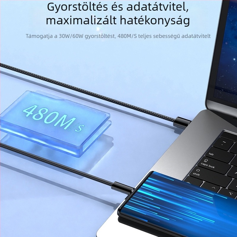 Mágneses 3 az 1-ben töltő- és adatkábel Apple- és Android-eszközökhöz, Lightning, Micro USB és USB-C csatlakozókkal, 1–2 m hosszú