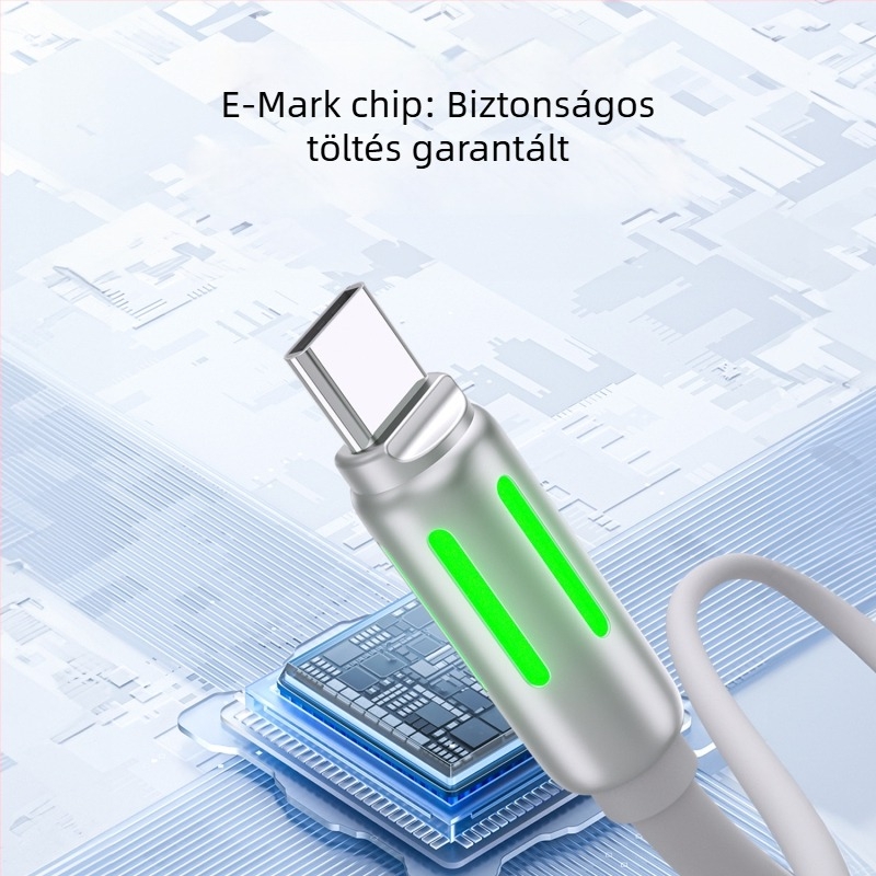 240W szilikon USB-C töltőkábel Apple, Huawei és Android eszközökhöz, laptophoz, tablethez és telefonhoz – gyorstöltés, hossz 1–2 m