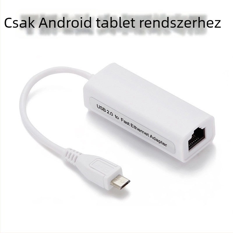 Android tabletához USB Ethernet adapter (micro USB) – 10/100 Mbps Fast Ethernet
