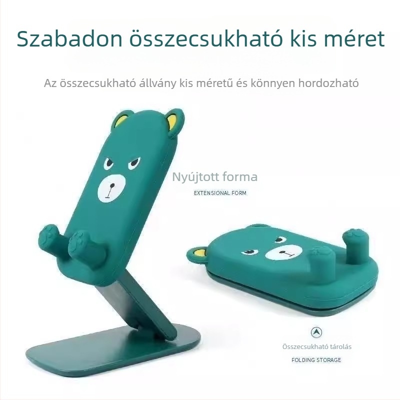 Képregény-stílusú összecsukható telefon- és tablet tartó, állítható és könnyen hordozható