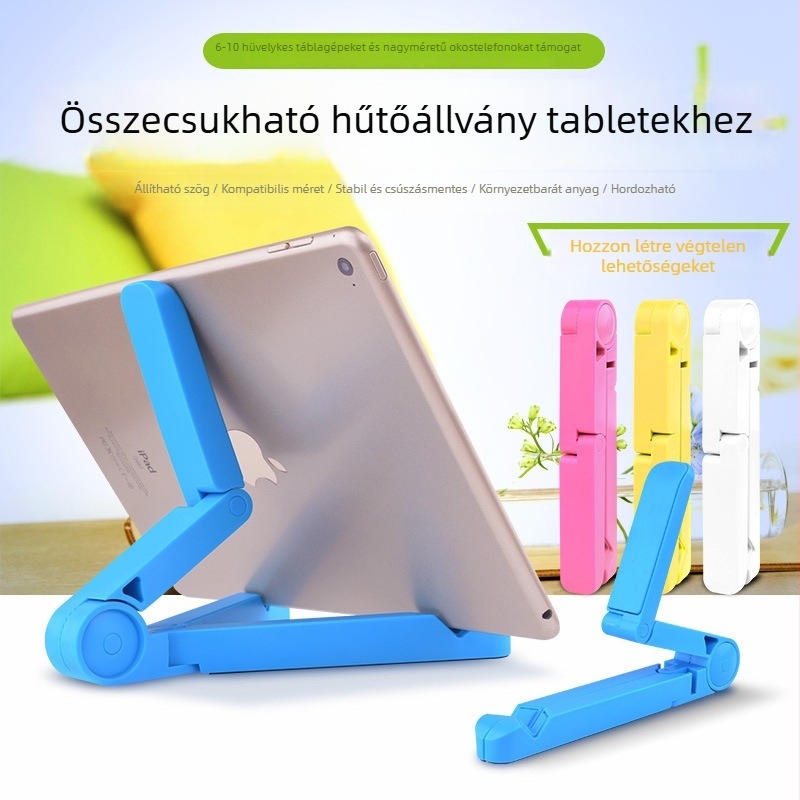 Univerzális összecsukható háromszög állvány telefonhoz, tabletához és laptophoz