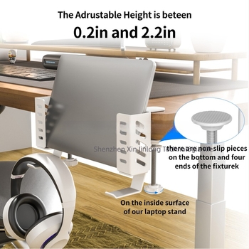 Oldalsó notebook hűtőállvány fúrás nélkül — univerzális, alumínium ötvözet, modell X6, tömeg 580 g