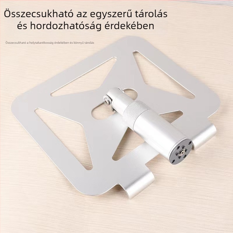 Alumínium ötvözetből készült tablet/Laptop tartó, állítható, összecsukható, 360° forgás, modell TXF010, súly 0,88 kg