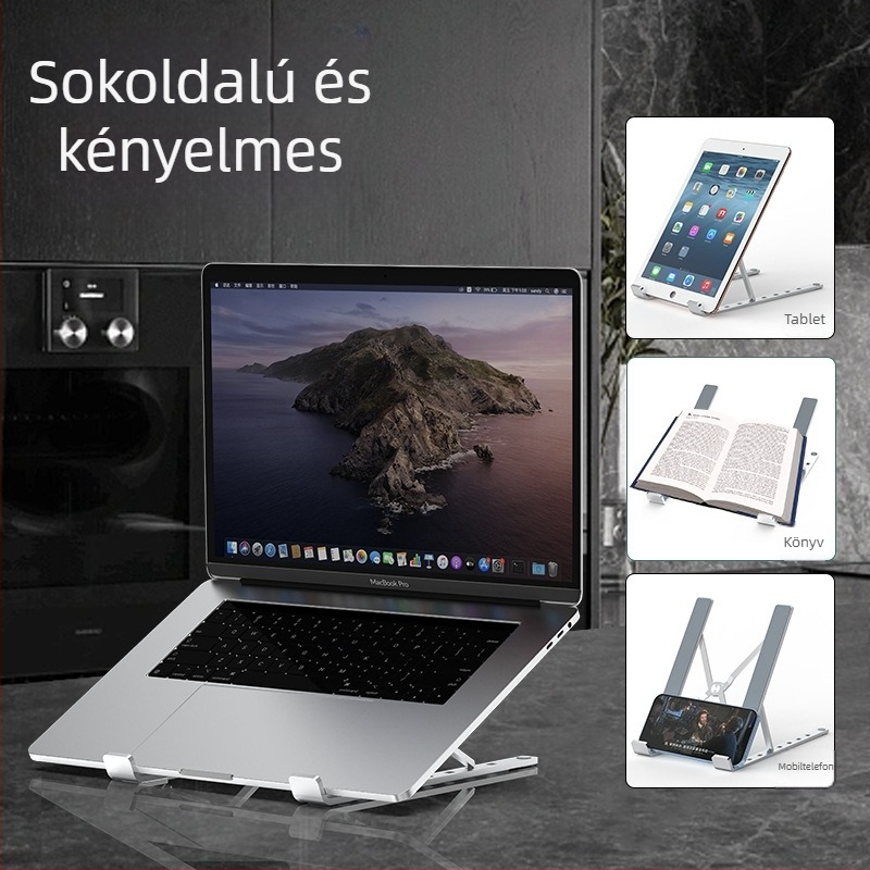 HYDUODUO Alumíniumötvözetből készült laptop-tartó, összecsukható, 200 g