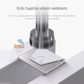 iPad védőtok 11. generációs A16-höz, 360°-os forgás, bőr Pro, gravírozott mintázat