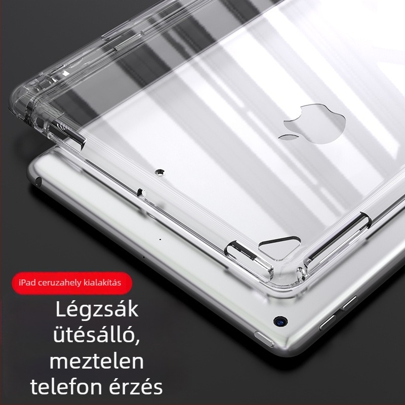 Átlátszó teljes védőtok tollhelyes iPadhez, 9,7–11 hüvelykes modellekhez, kompatibilis az iPad Air 6-tal