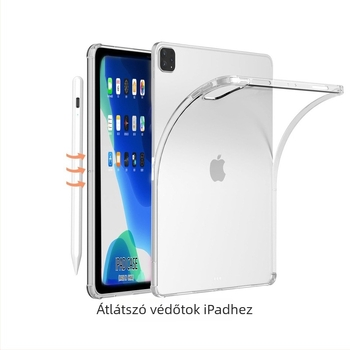 Átlátszó TPU védőtok Xiaomi és Huawei táblagépekhez, ütésálló négy sarka, 2025-ös modell