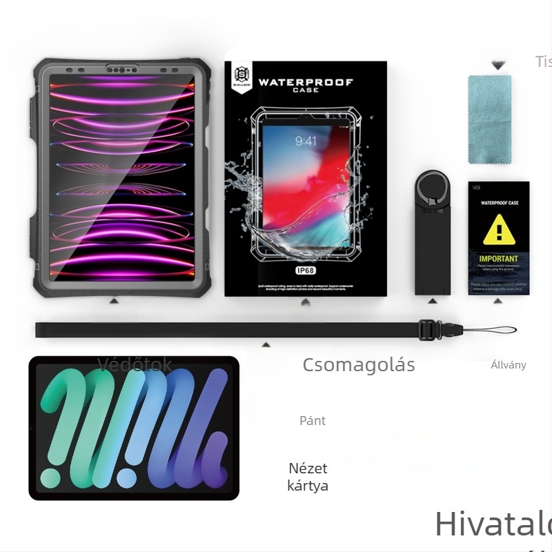 Red Pepper vízálló védőtok iPad Pro 11 hüvelykeshez (2020–2022) – vékony, ütésálló, teljes védelem