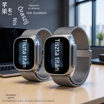 Apple Watch Ultra S11 Milánói stílusú titánötvözet szíj