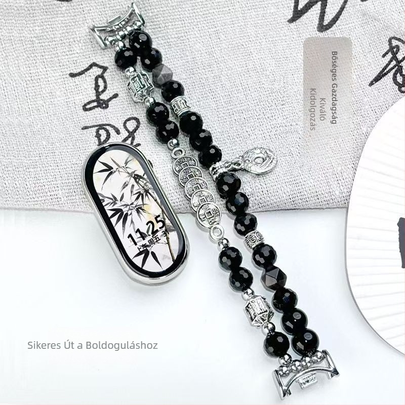 Five Emperors Money DIY óraheveder, 18 mm, kompatibilis Xiaomi Mi Band 10 és Huawei 10. generáció NFC, új kínai stílusú